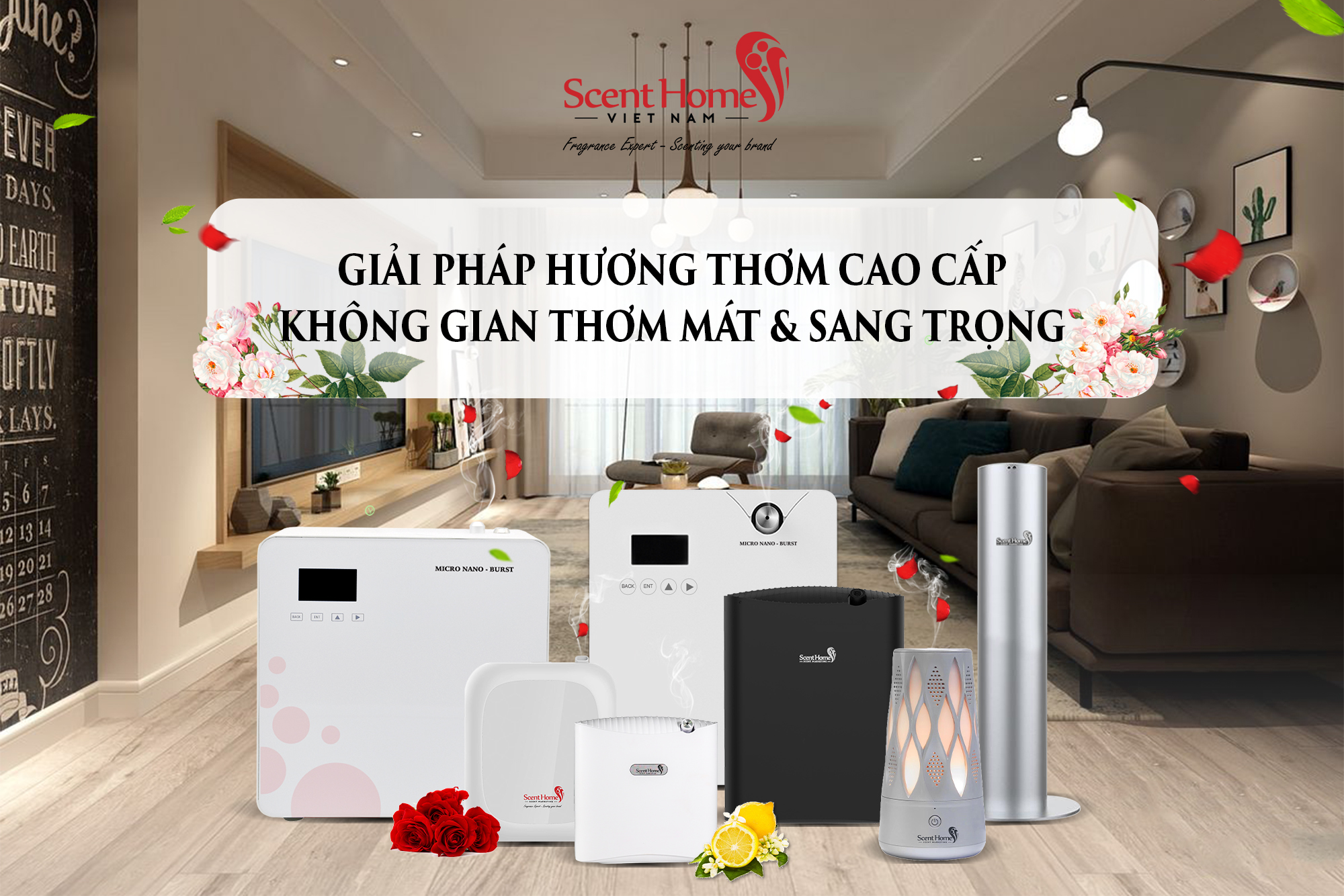 GIẢI PHÁP HƯƠNG THƠM SANG TRỌNG CHO CĂN HỘ BIỆT THỰ