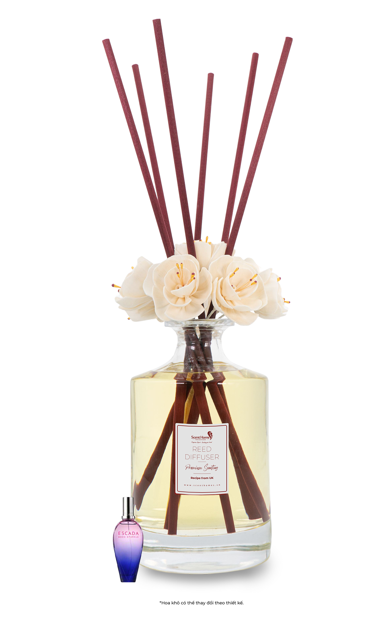 Que mây tán hương nước hoa Escada Moon